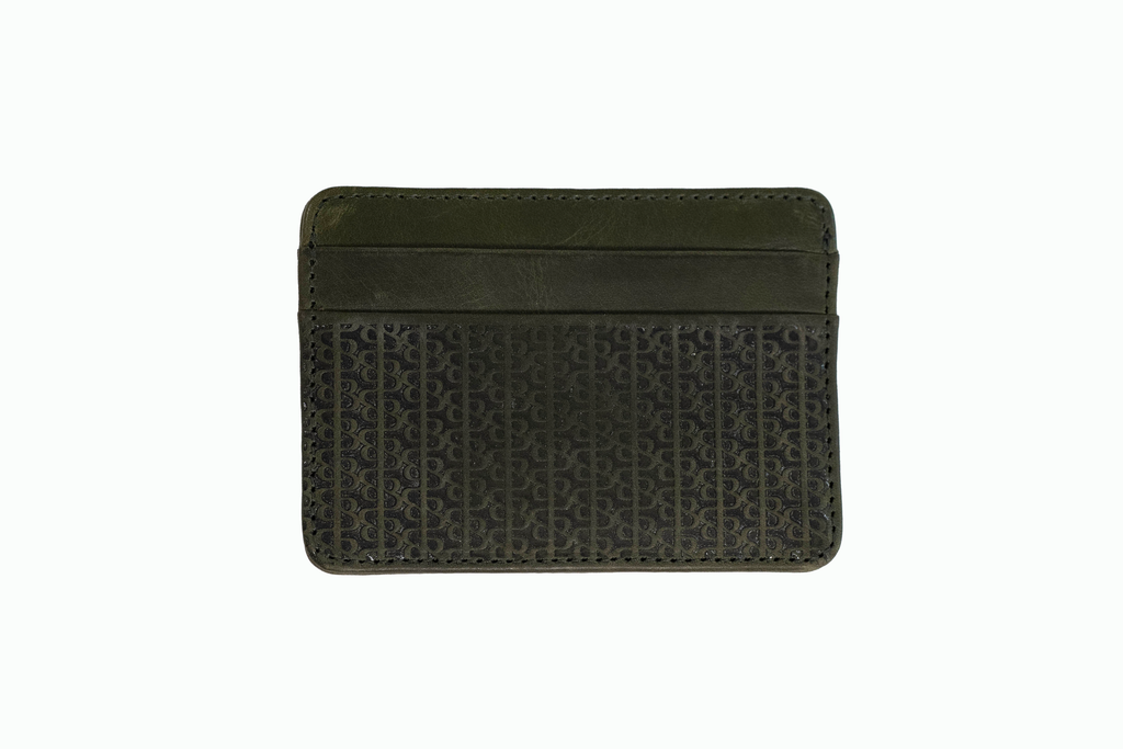 EMBOSSED CARDHOLDER / Olive