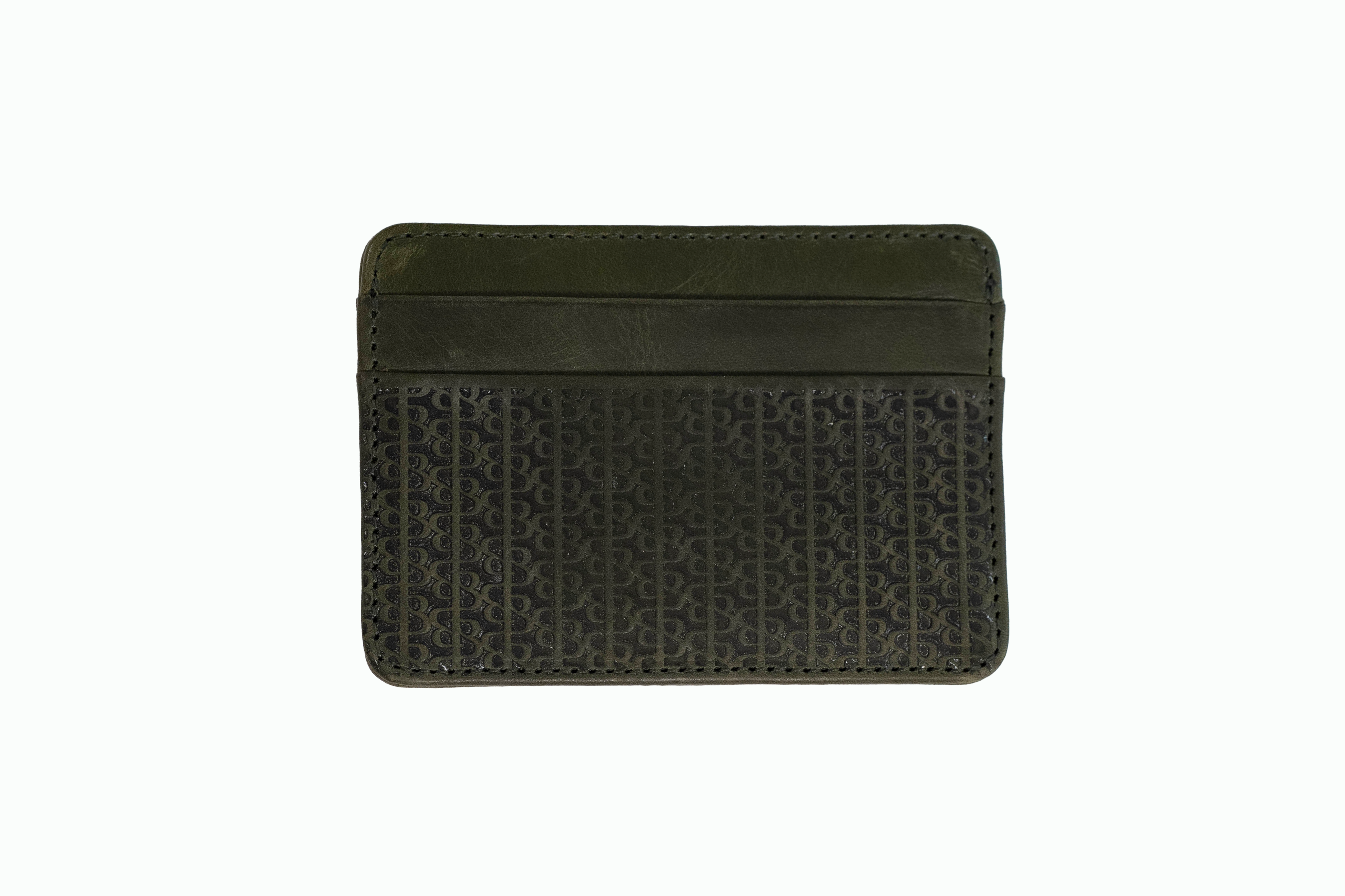 EMBOSSED CARDHOLDER / Olive