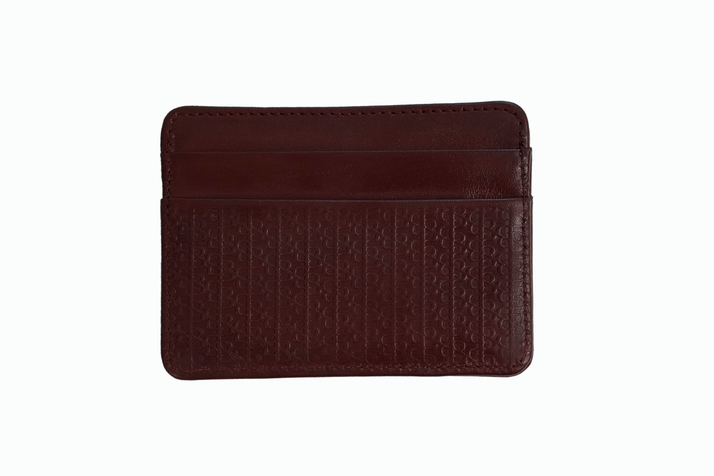 EMBOSSED CARDHOLDER / Burgundy